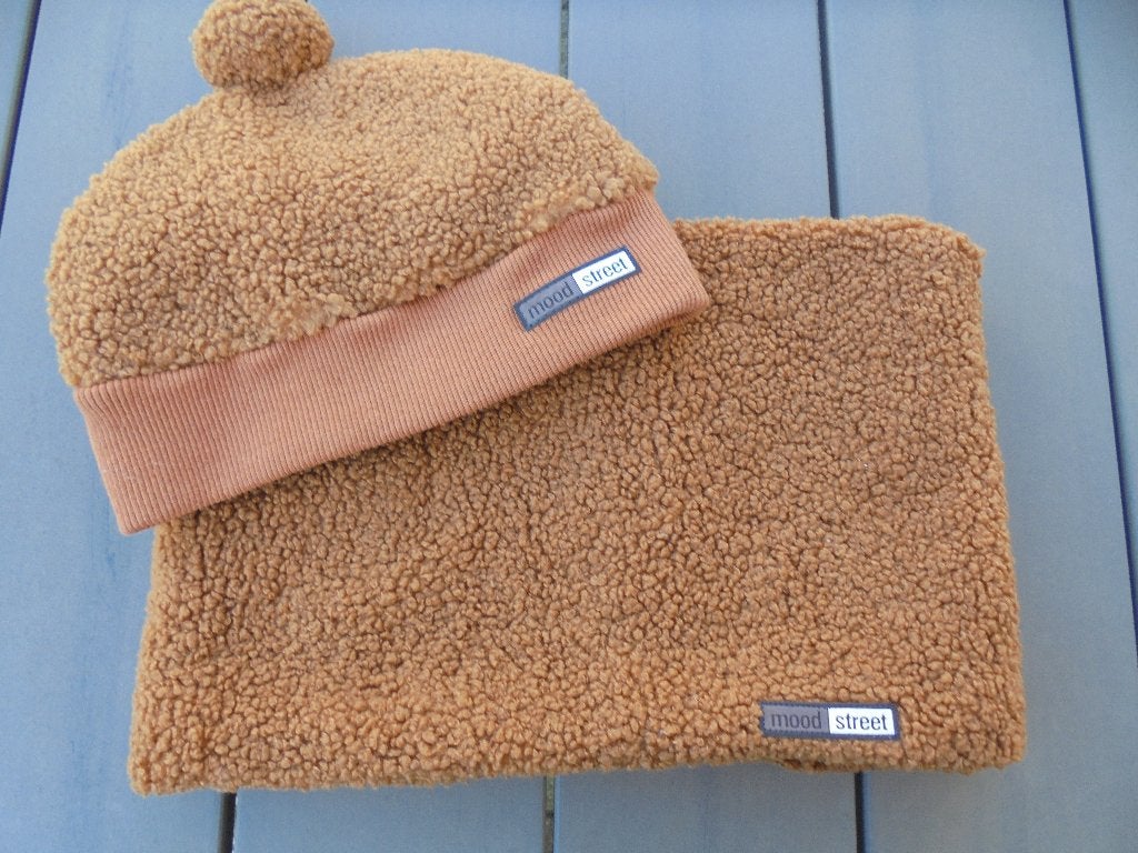 Bruine col sjaal met muts MOOD STREET, Kinderen en Baby's, Kinderkleding | Mutsen, Sjaals en Handschoenen, Ophalen of Verzenden