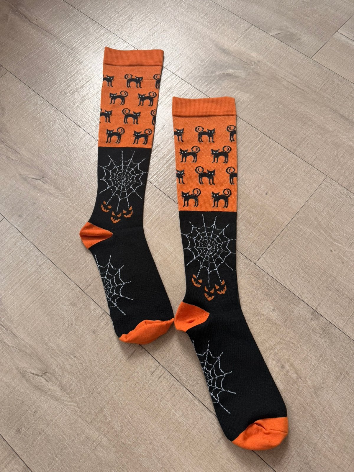 Halloween sokken nieuw kat katten 38/39/40 oranje zwart, Sokken en Kniesokken, Zwart, Nieuw, Ophalen of Verzenden