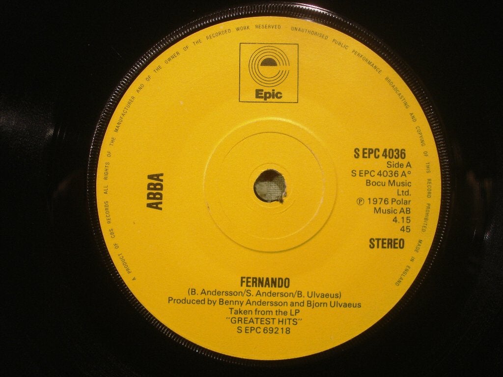 ABBA 7" Vinyl Single: ‘Fernando’ (UK), Cd's en Dvd's, Vinyl Singles, Zo goed als nieuw, Pop, Ophalen of Verzenden