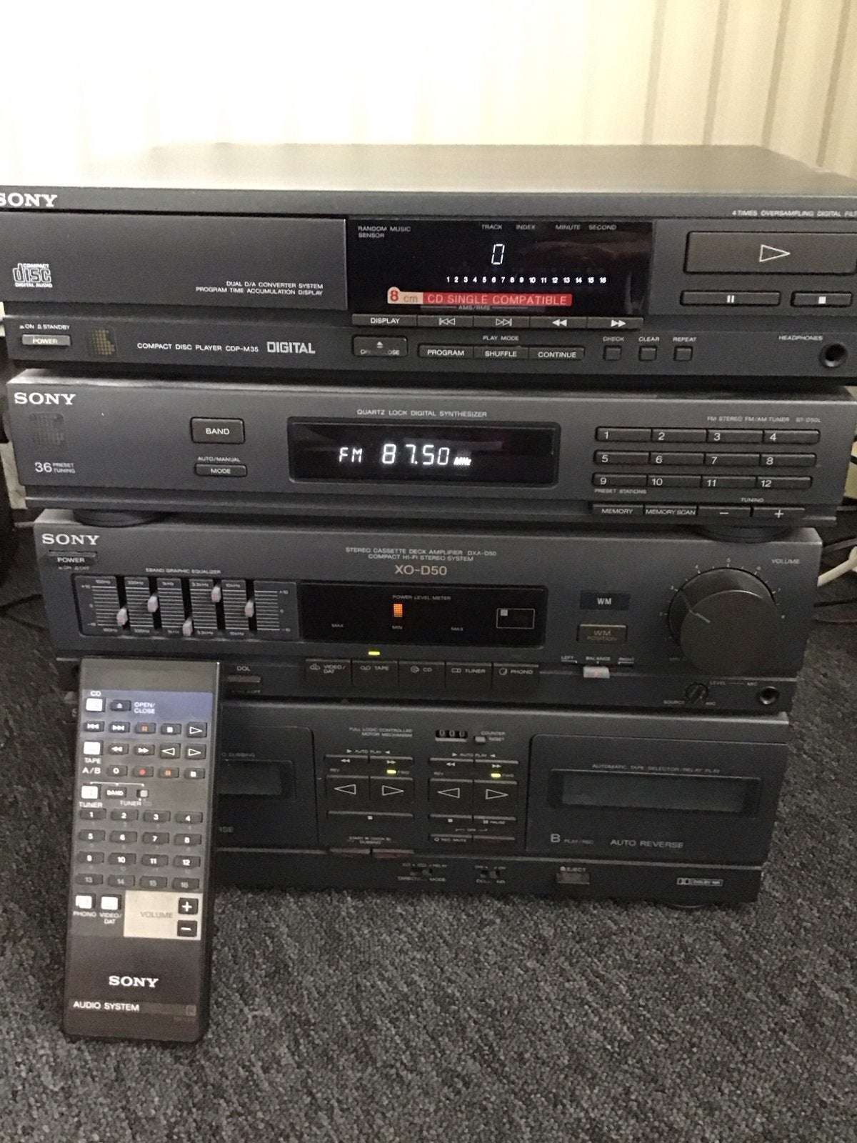Sony XO-D50 Compact Hifi Stereosysteem met CD-speler, Audio, Tv en Foto, Stereo-sets, Gebruikt, Cassettedeck, Sony, Losse componenten