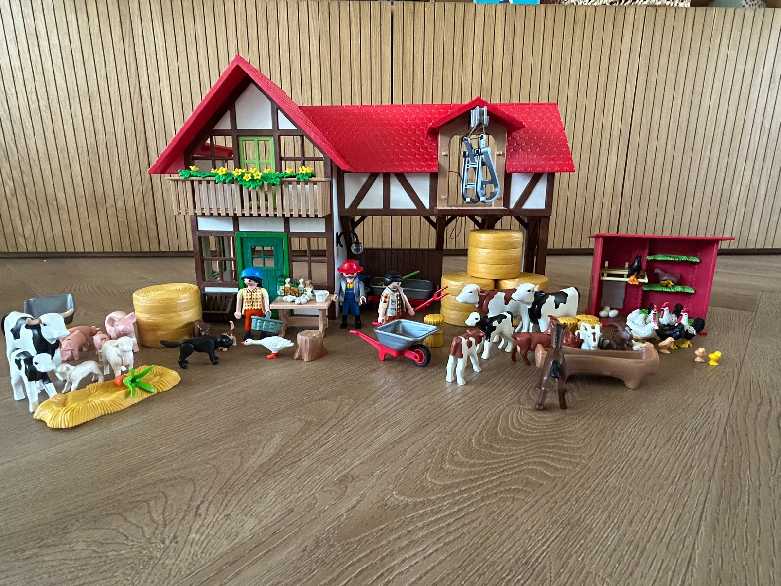 Playmobil boerderij, veel dieren + voertuigen, Ophalen of Verzenden, Gebruikt
