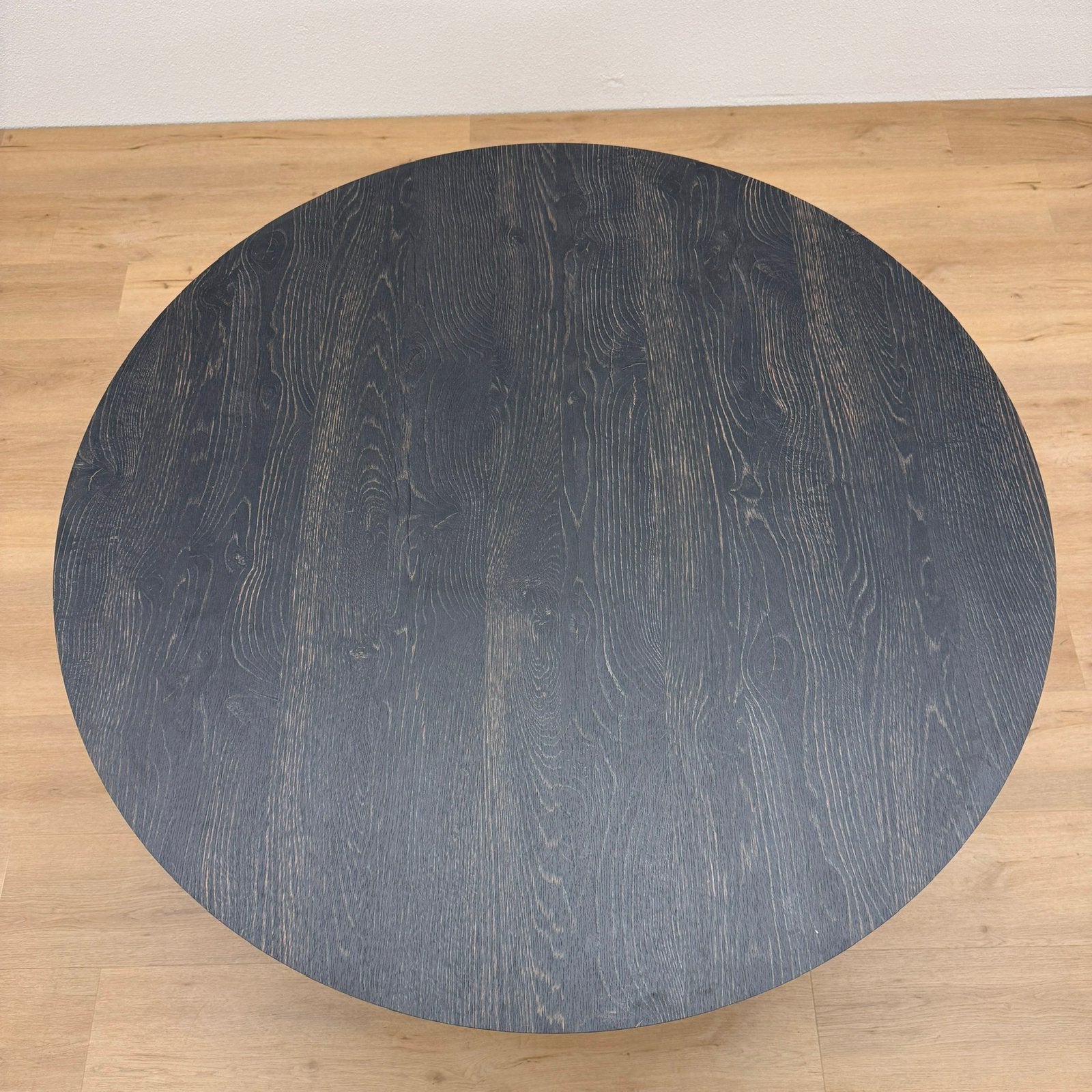 Ronde eettafel 130cm - Eiken HPL - Direct Leverbaar, Huis en Inrichting, Rond, Ophalen of Verzenden, Zo goed als nieuw, Vijf personen of meer