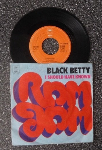 Ram Jam - black betty (DE 1977) (vanaf € 2,00), Cd's en Dvd's, Vinyl Singles, Ophalen of Verzenden, Zo goed als nieuw, 7 inch