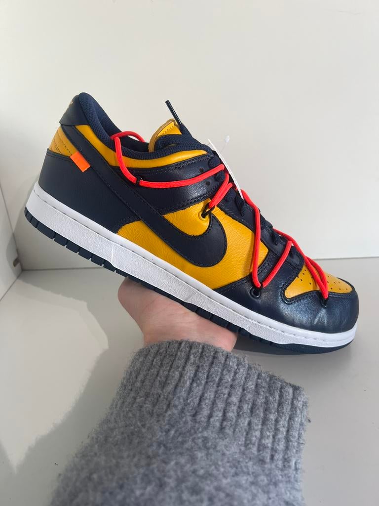 Nike Dunk Off White Michigan (University gold), Kleding | Heren, Schoenen, ., Nieuw, Ophalen of Verzenden, Sneakers of Gympen