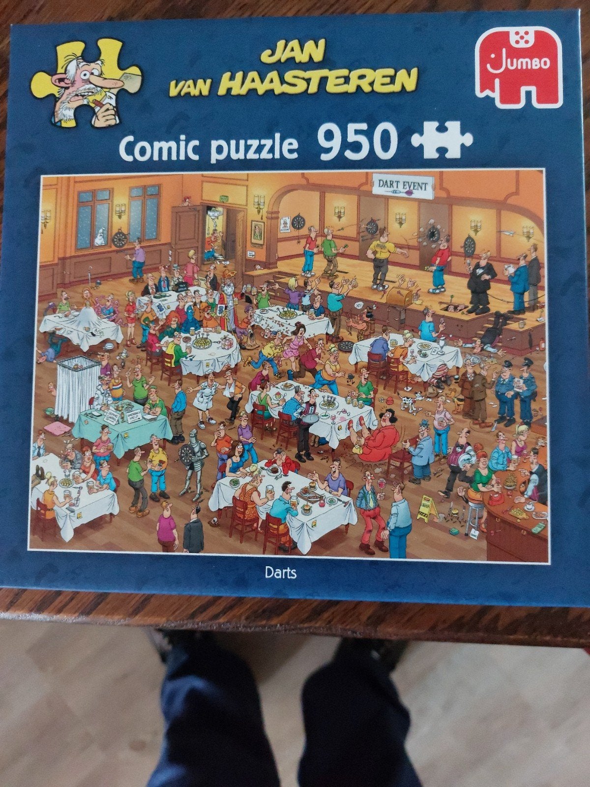 Jan van Haasteren Darts Comic Puzzel 950 stukjes, Ophalen of Verzenden, 500 t/m 1500 stukjes, Gebruikt, Legpuzzel