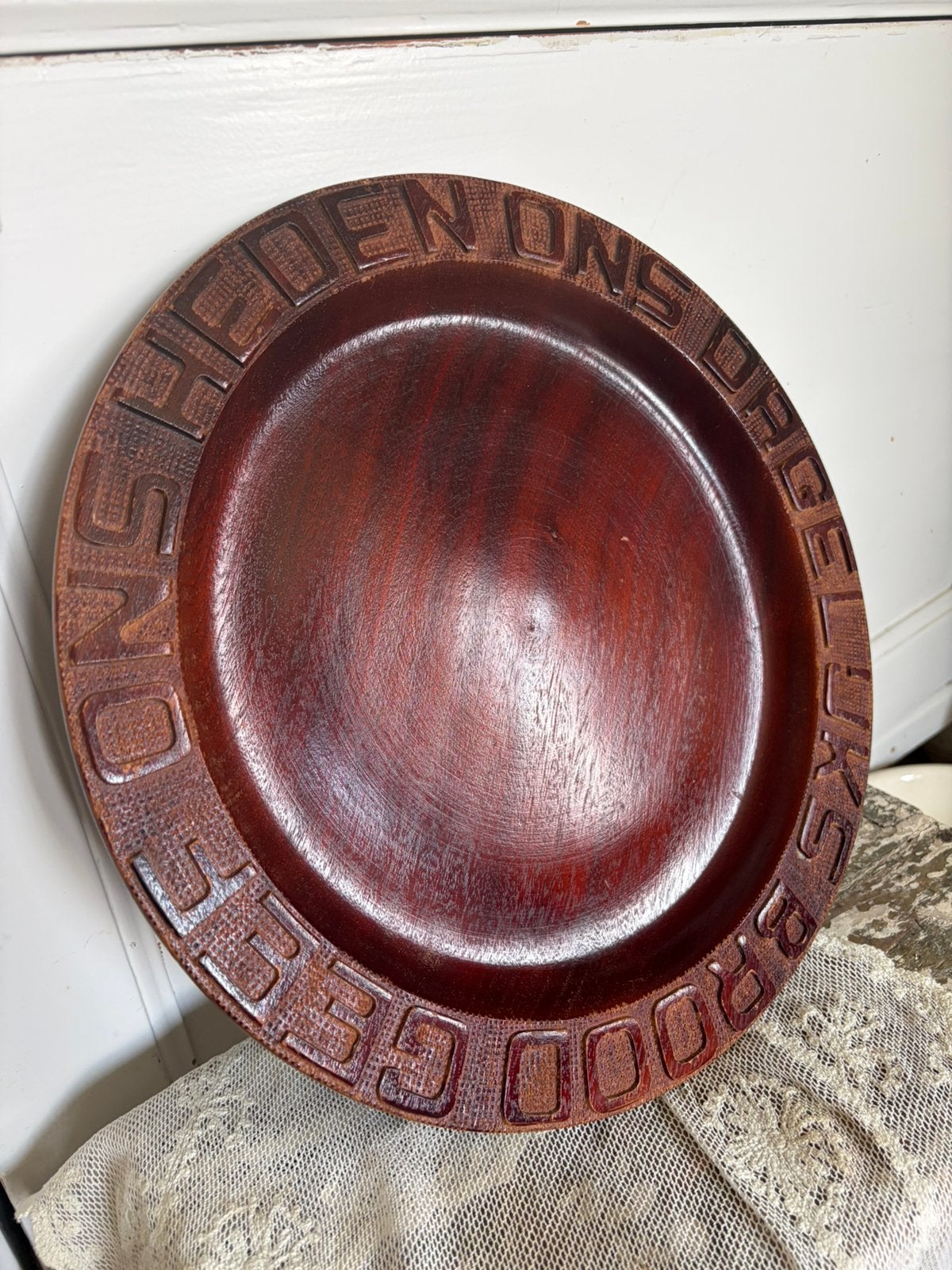 Oude broodbord /broodplank met tekst, Antiek en Kunst, Ophalen of Verzenden