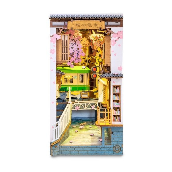 Robotime Book Nook Sakura Densya TGB01 Bouwpakket Nieuw, ROKR, Gebouwen, Nieuw, Meerkleurig