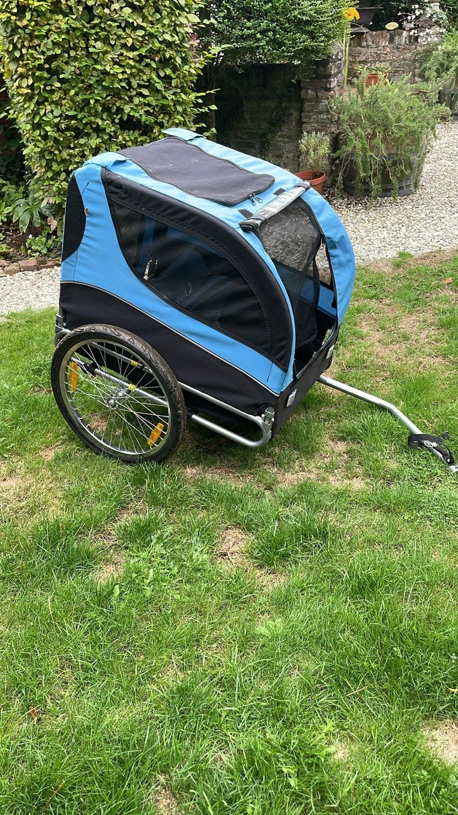 Hondenfietskar - Blauw en Zwart - Zo goed als nieuw, Fietsen en Brommers, Ophalen, Zo goed als nieuw, Hondenkar, 20 tot 40 kg