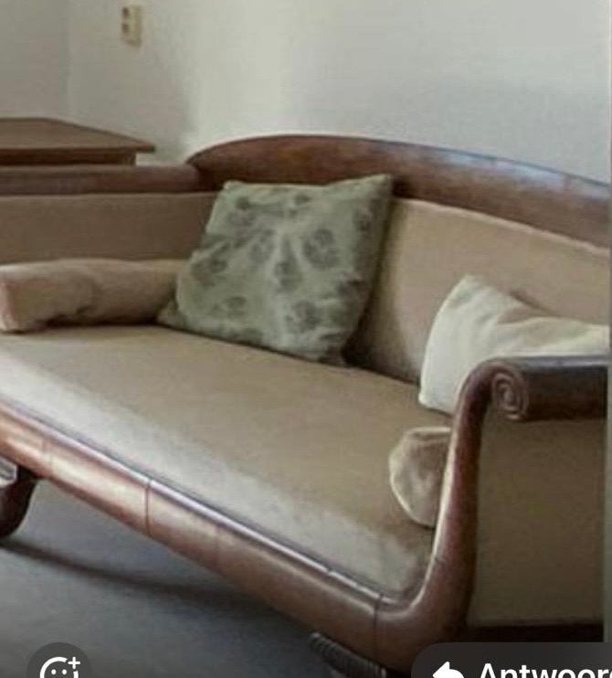 Oude biedermeier bank canape, Ophalen, Hout, Gebruikt, 150 tot 200 cm