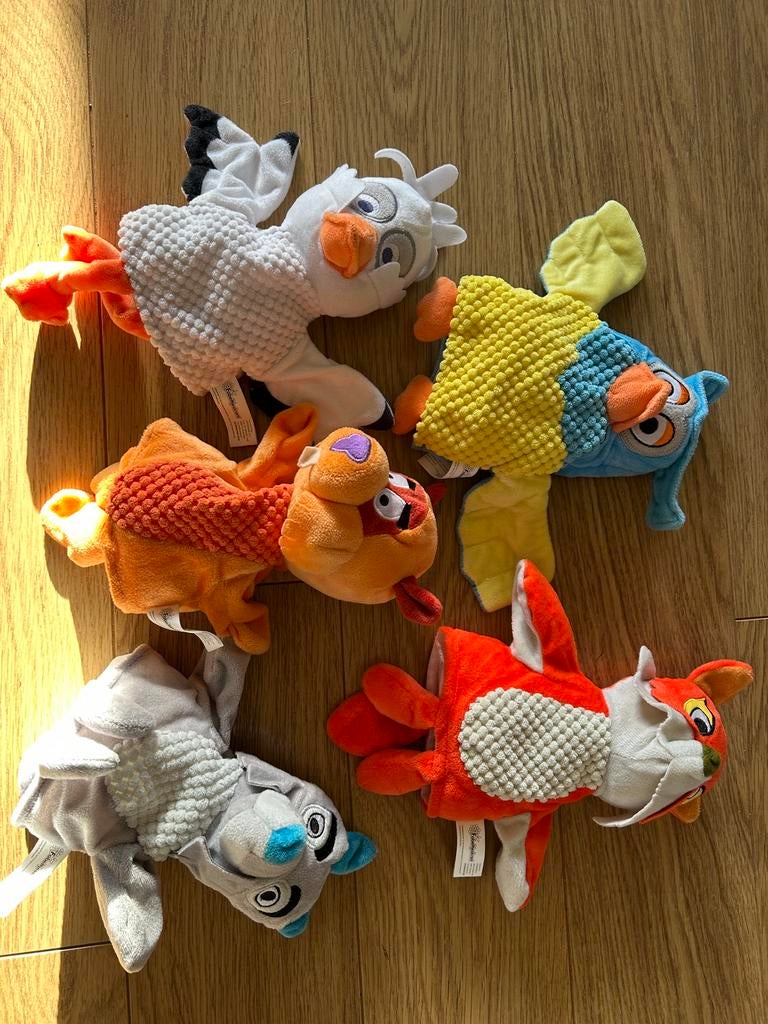 5 handpoppen fabeltjeskrant knuffels, Overige merken, Overige karakters, Overige typen, Nieuw