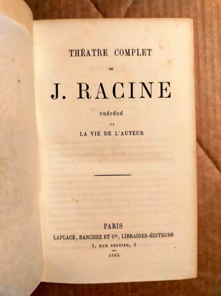 J. Racine - Théatre Complet - ingebonden, goud op snee, 1883, Ophalen of Verzenden, Gelezen, Fictie