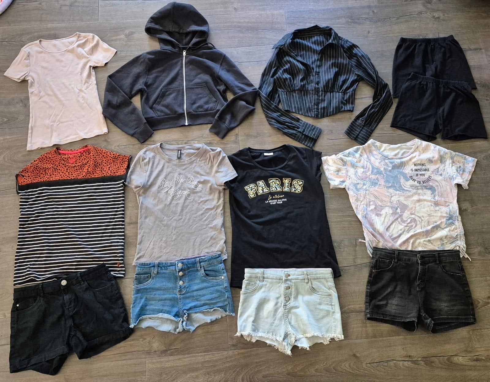 Kleding maat 158 - 164 korte broeken vest shirts, Ophalen of Verzenden, Zo goed als nieuw