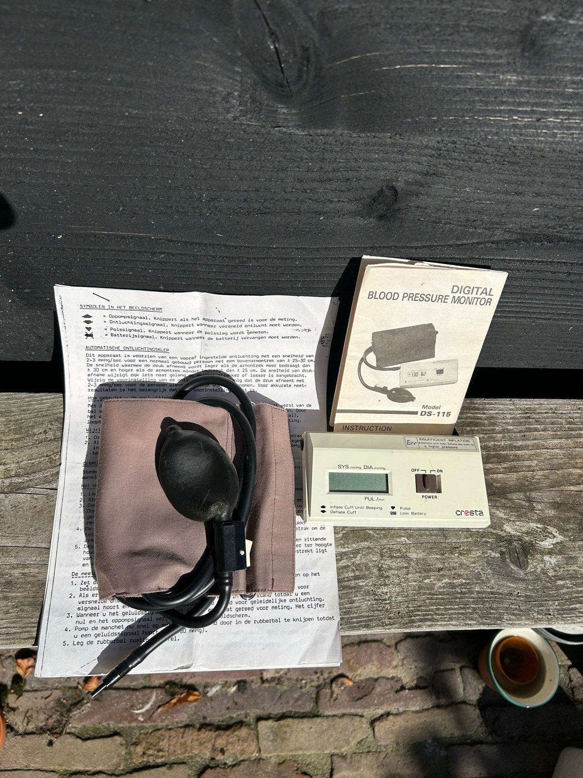 Cresta DS-115 Digitale Bloeddrukmeter met Handleiding, Ophalen of Verzenden, Gebruikt