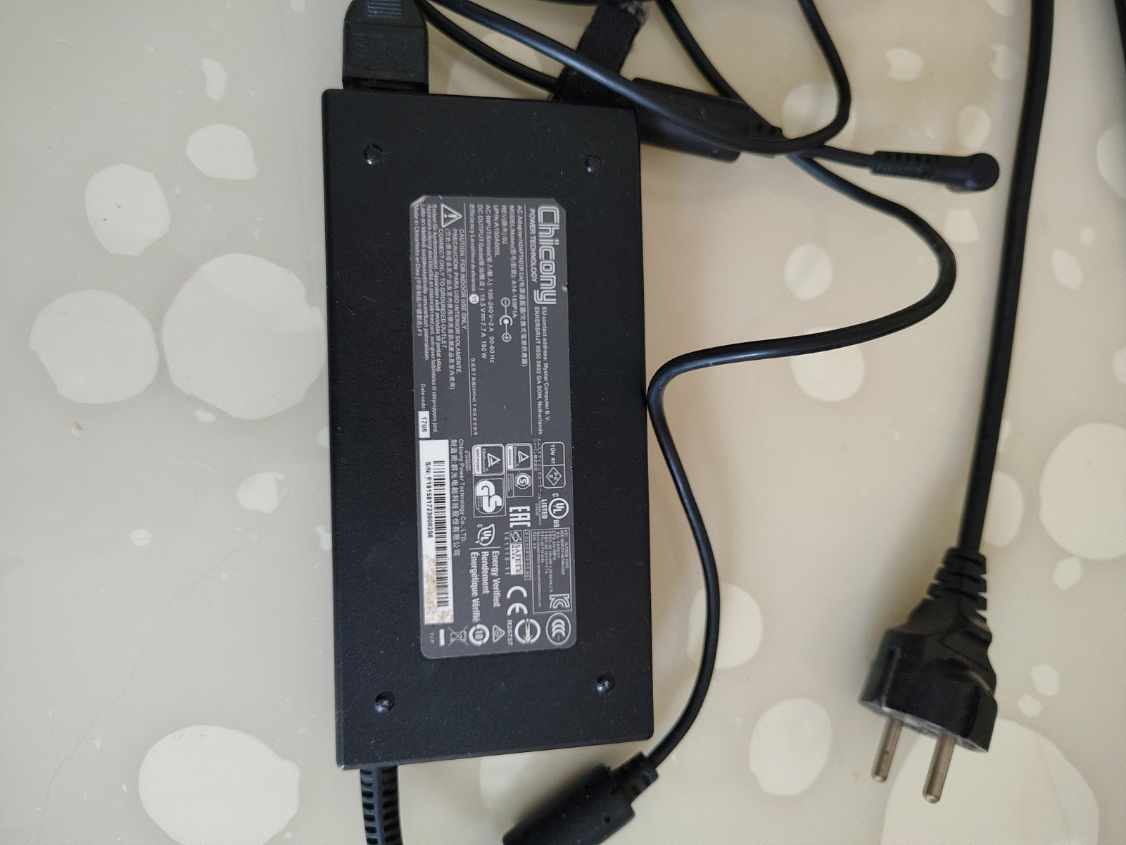 Chicony A17-150P1A 150W Laptop Adapter 19.5V 7.7A, Computers en Software, Laptop-opladers, Ophalen of Verzenden