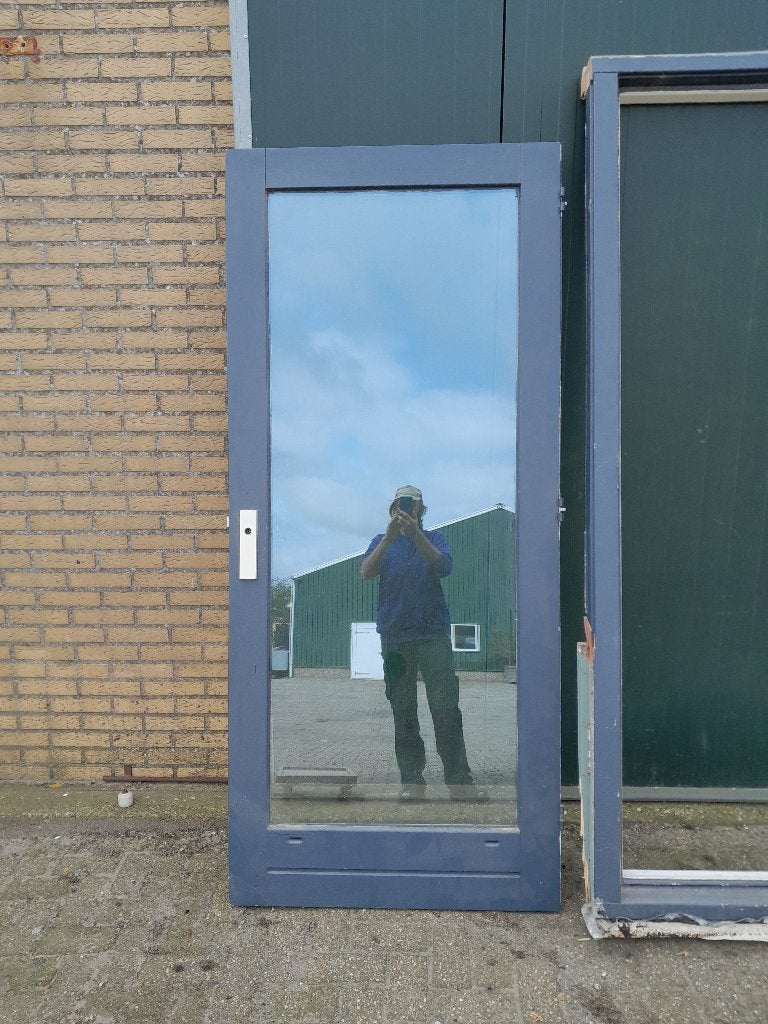 Meranti deur met kozijn, Gebruikt, Deurkozijn, 150 tot 225 cm, Hout