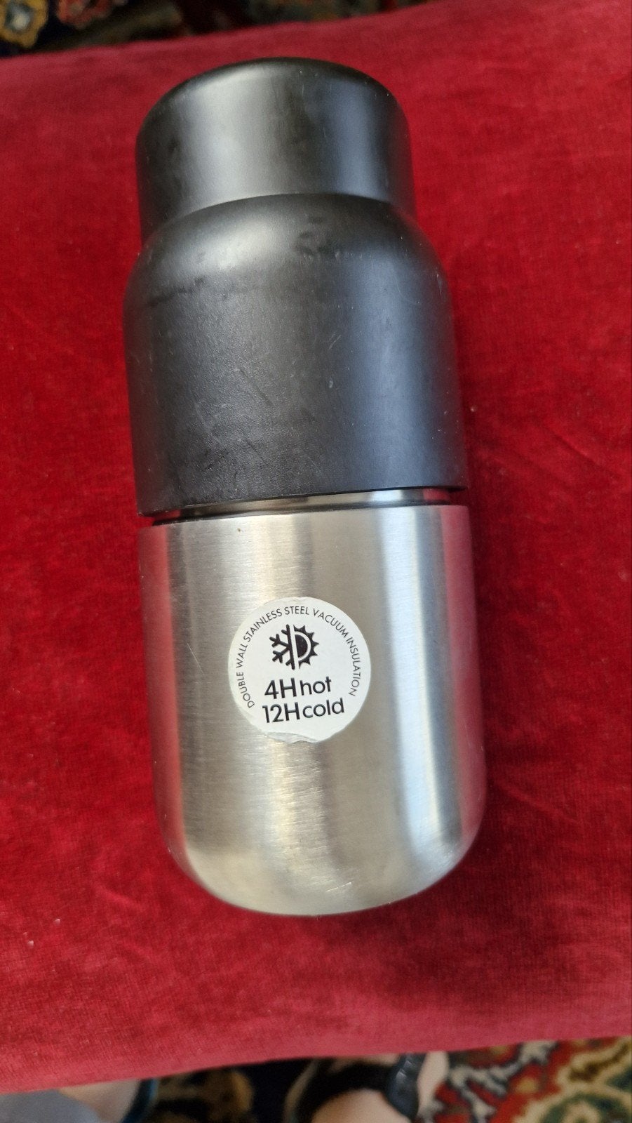 Hema dubbelwandige RVS isoleerfles 250ml, Overige typen, Zilver, Ophalen of Verzenden, Zo goed als nieuw