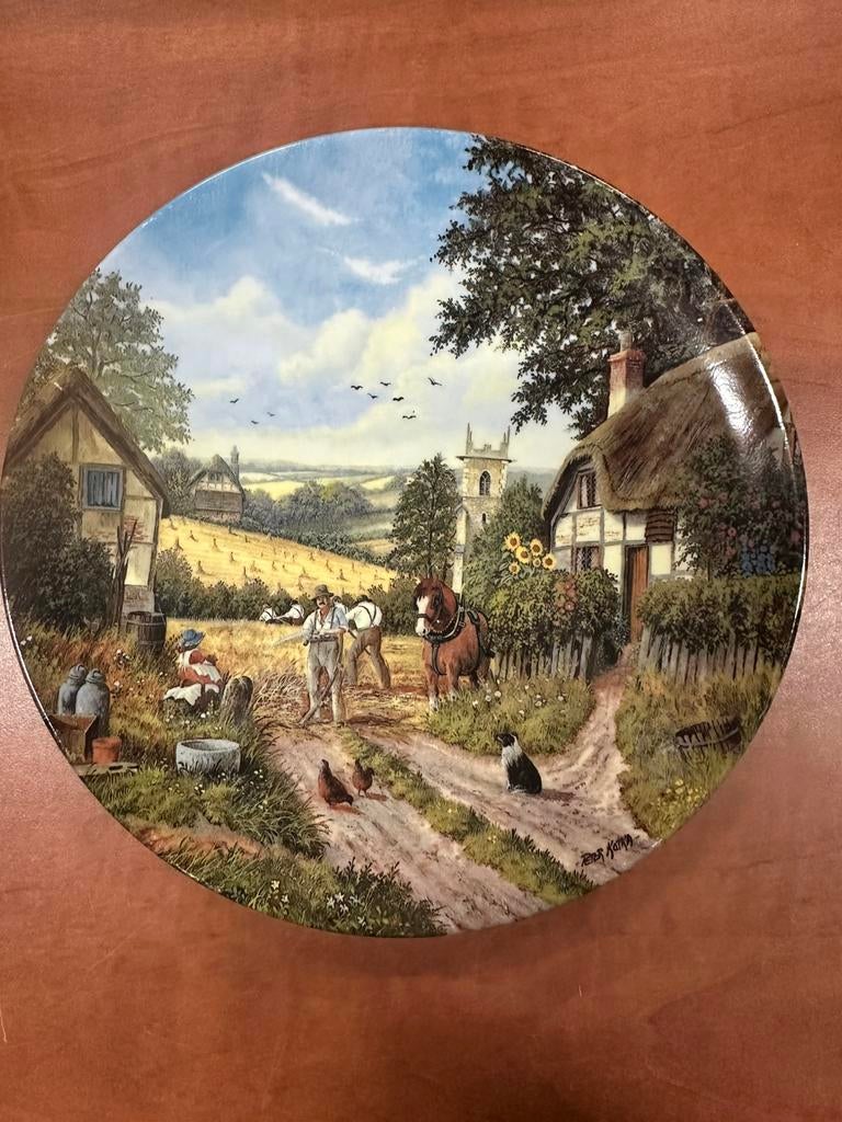 Cutting the corn, Antiek en Kunst, Antiek | Wandborden en Tegels, Ophalen of Verzenden