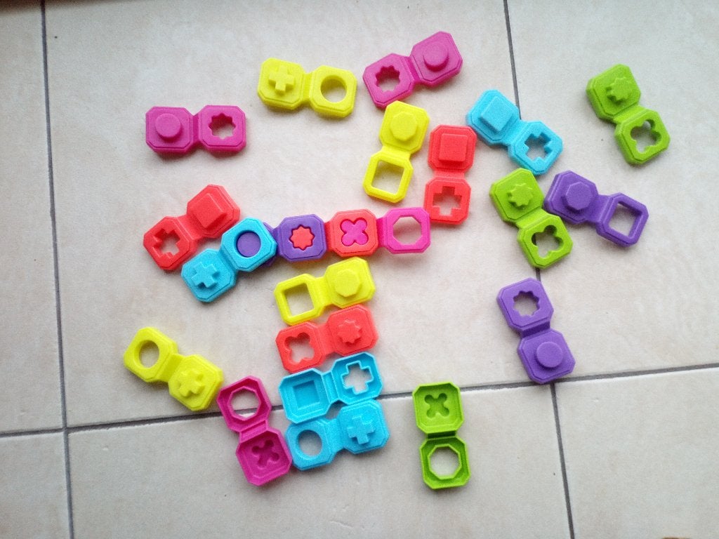 Kleurrijk plastic domino speelgoed voor kinderen, Een of twee spelers, Ophalen of Verzenden, Zo goed als nieuw, Reisspel