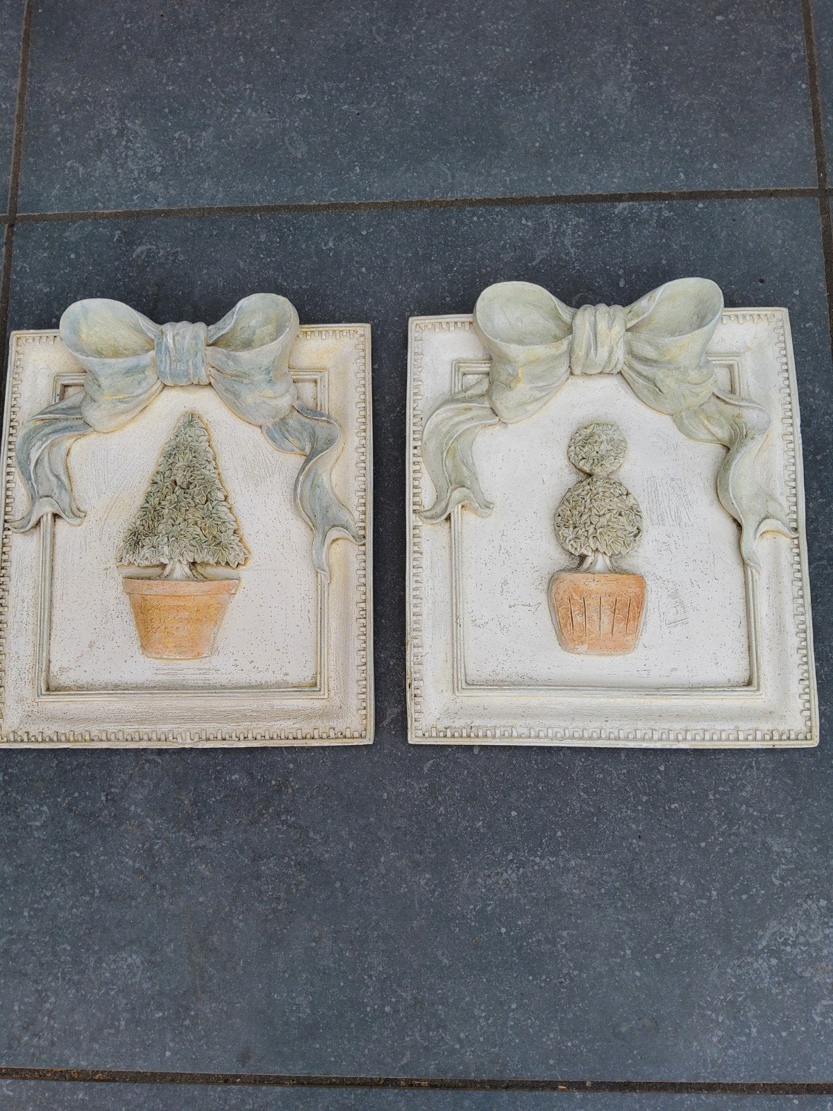 Tuin en/of woondecoratie 2 schilderijtjes, Ophalen