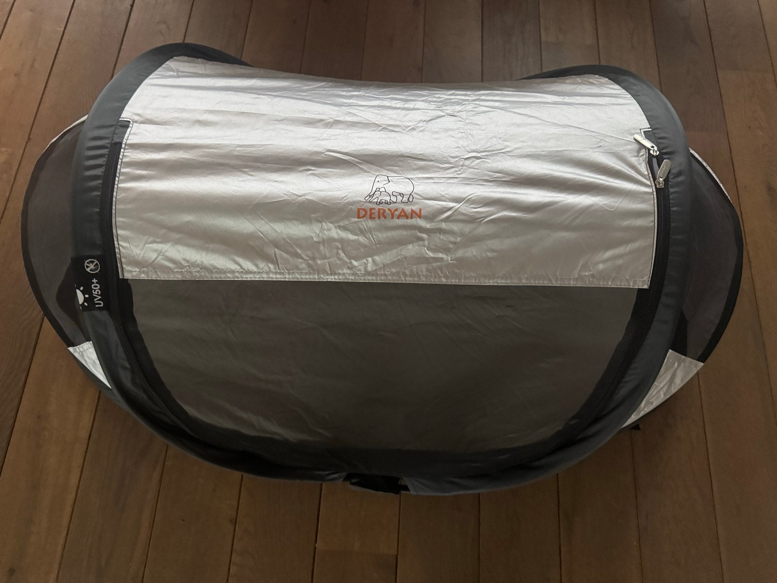 Deryan baby luxe zilver tent / slaaptent / campingbed, Kinderen en Baby's, Babywiegjes en Ledikanten, Ophalen, Zo goed als nieuw