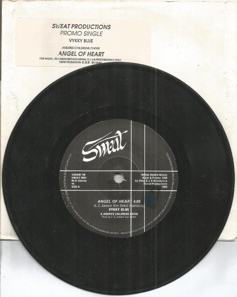 Vykky Blue – Angel Of Heart (1989) PROMOHOES, Gebruikt, 7 inch, Single, Ophalen of Verzenden