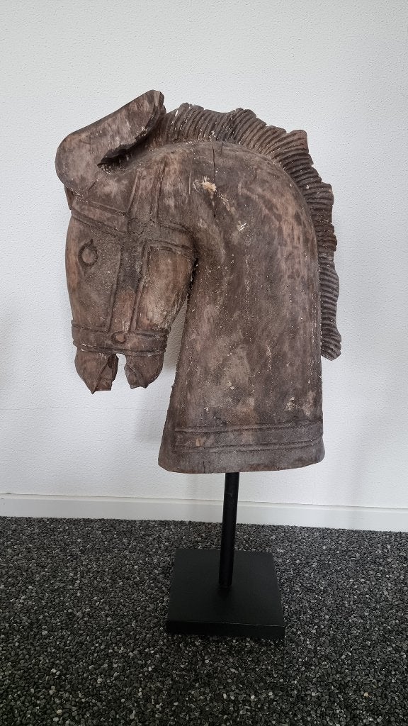 Houten paardhoofd, Ophalen, Zo goed als nieuw, Hout, Landelijk
