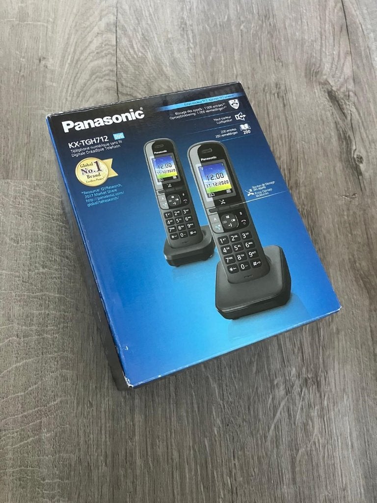 Panasonic KX-TGH712 duo, Ophalen of Verzenden, Zo goed als nieuw, 2 handsets, Stralingsarm
