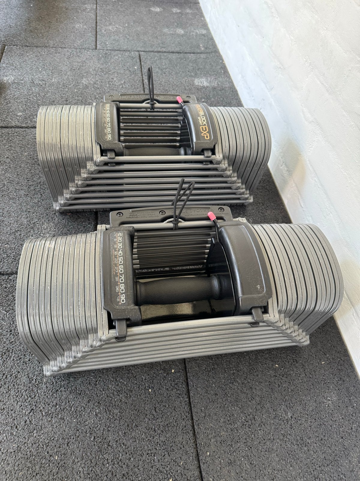 PowerBlock EXP Verstelbare Dumbbells (2x 41kg), Ophalen, Zo goed als nieuw, Armen, Dumbbell