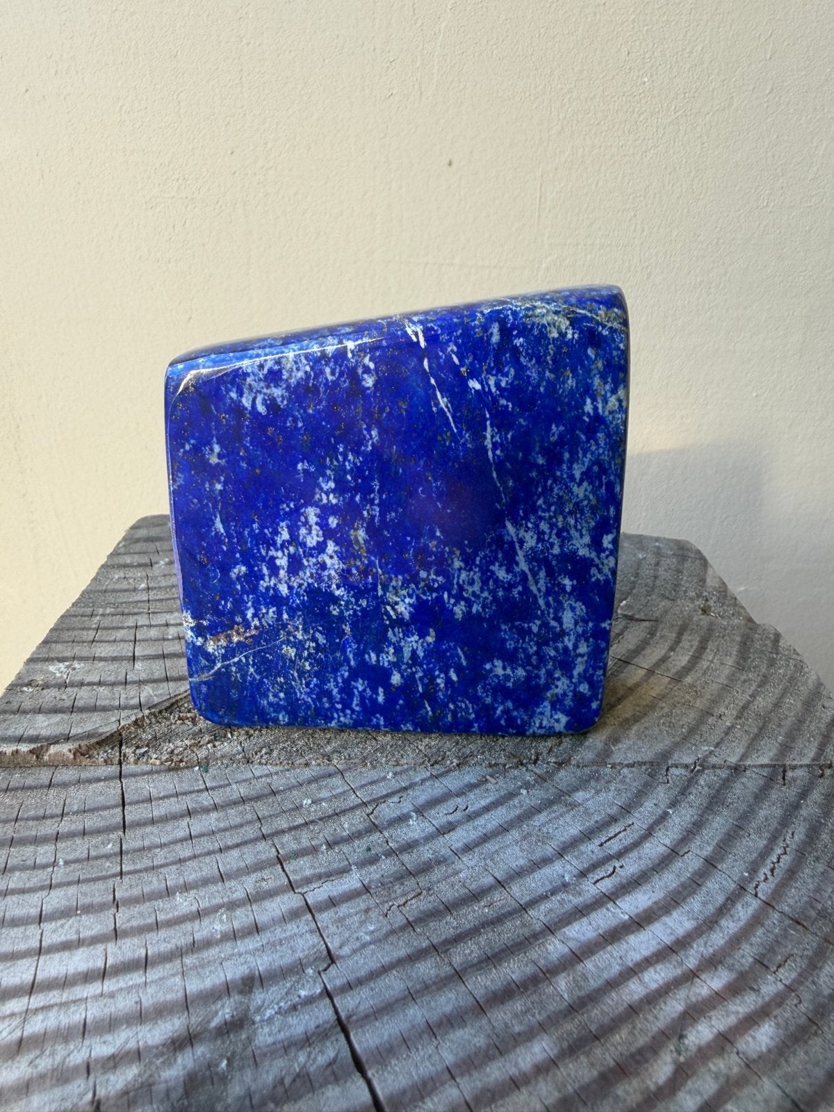 Diepblauwe Lapis Lazuli XL met pyriet • 272 gram, Ophalen of Verzenden, Mineraal
