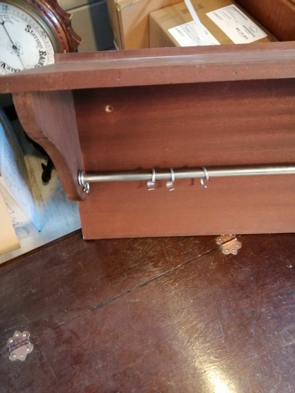 Oude houten franse kapstok mooie staat 85 cm breed., Ophalen of Verzenden