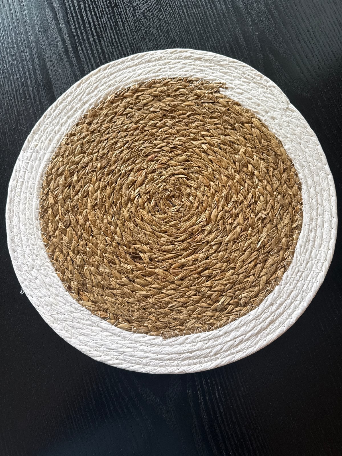 18 rieten placemats, 36 cm diameter, Ophalen, Gebruikt, Landelijk, Natuurlijk materiaal