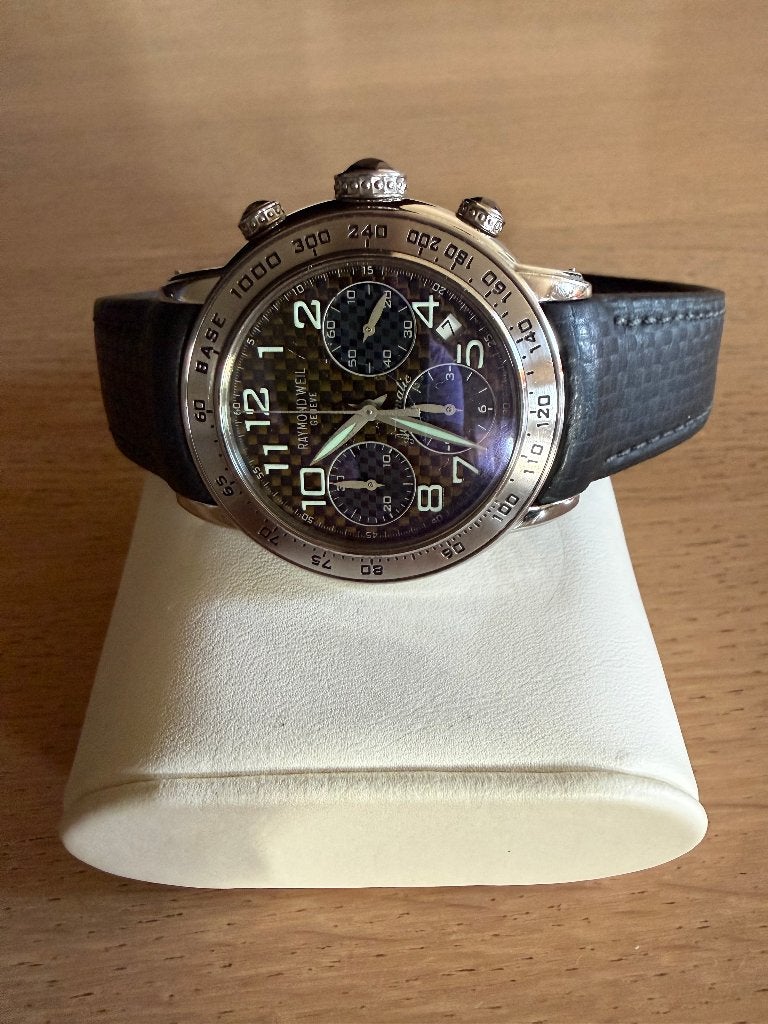 Raymond Weil Parsifal automatic chronograaf (Heren), Overige merken, Leer, Staal, Polshorloge