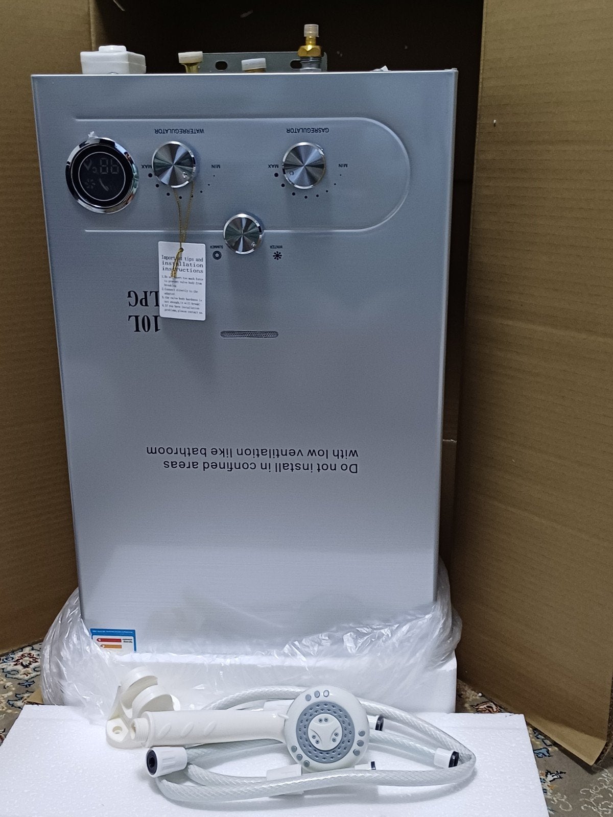 Butan / prupan nieuw16/18 L LPG Geiser - Direct Warm Water, Ophalen of Verzenden, Minder dan 3 jaar oud, Minder dan 20 liter, Nieuw