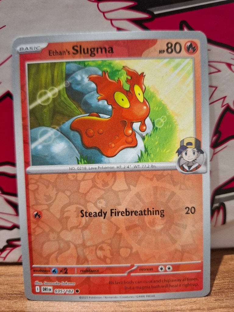 Pokemon Slugma DRI 035/182 reverse holo, Ophalen of Verzenden, Nieuw, Losse kaart
