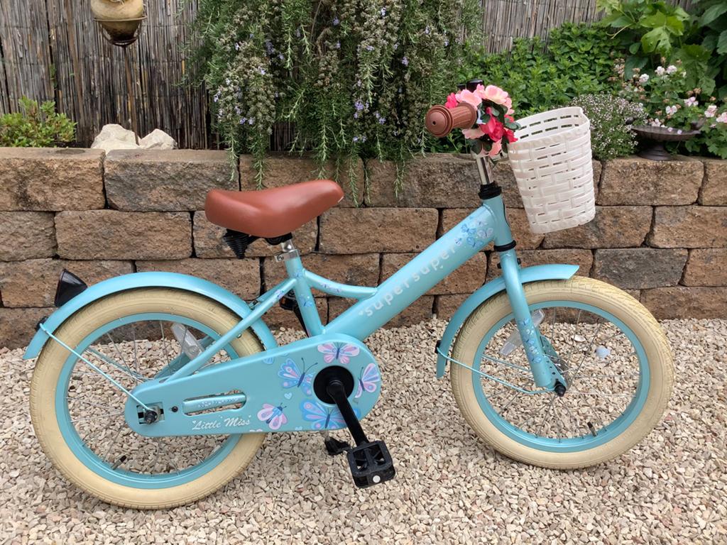 Meisjesfiets zgan !! Little Miss 16”  🩵🌸🩵, Fietsen en Brommers, Ophalen of Verzenden, Zo goed als nieuw, 16 inch
