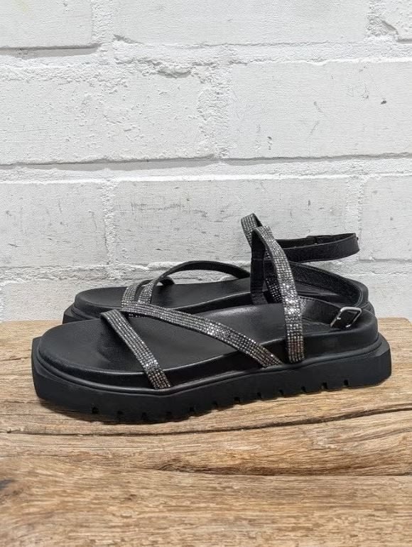 Inuovo - Prachtige leren sandalen maat 39 - Nieuw €70, Kleding | Dames, Zwart, Inuovo, Nieuw, X