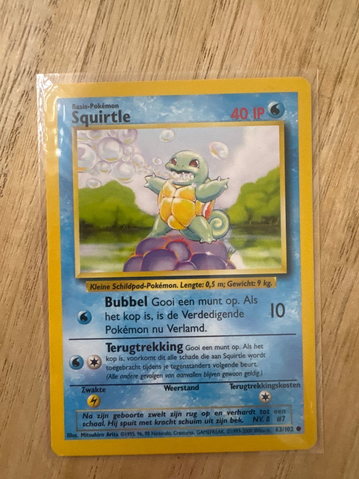 Pokémon Kaart Squirtle 63/102 Basis-Pokémon, Ophalen of Verzenden, Losse kaart