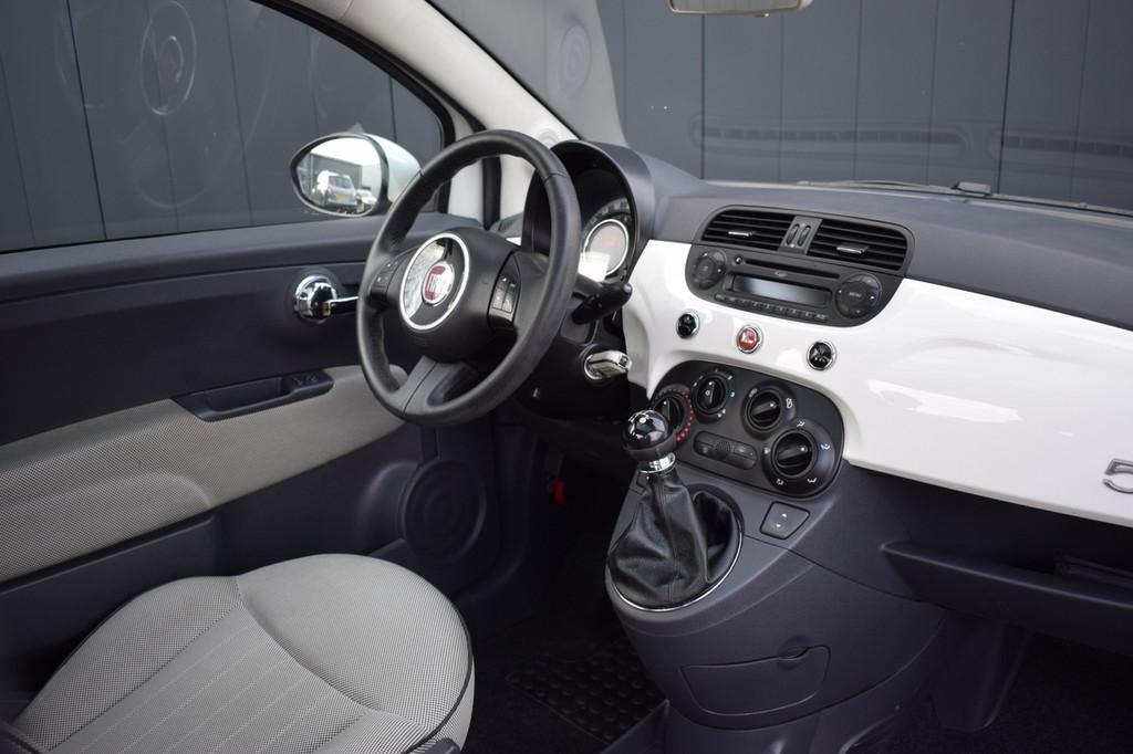 Fiat 500 0.9 TwinAir Lounge Panoramadak | Telefonie | Airco, Auto's, Voorwielaandrijving, Euro 5, Gebruikt, Met garantie (alle)