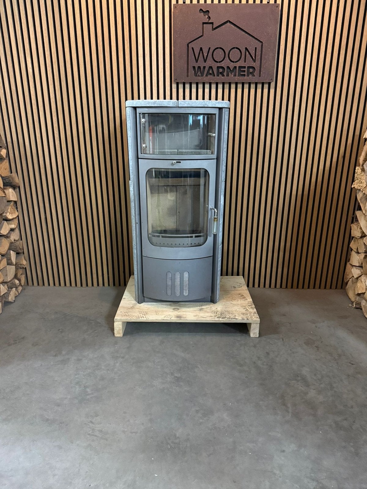 25203 Speksteenkachel Hark 7kw, Ophalen, Info@woonwarmer.nl, Gebruikt, Houtkachel