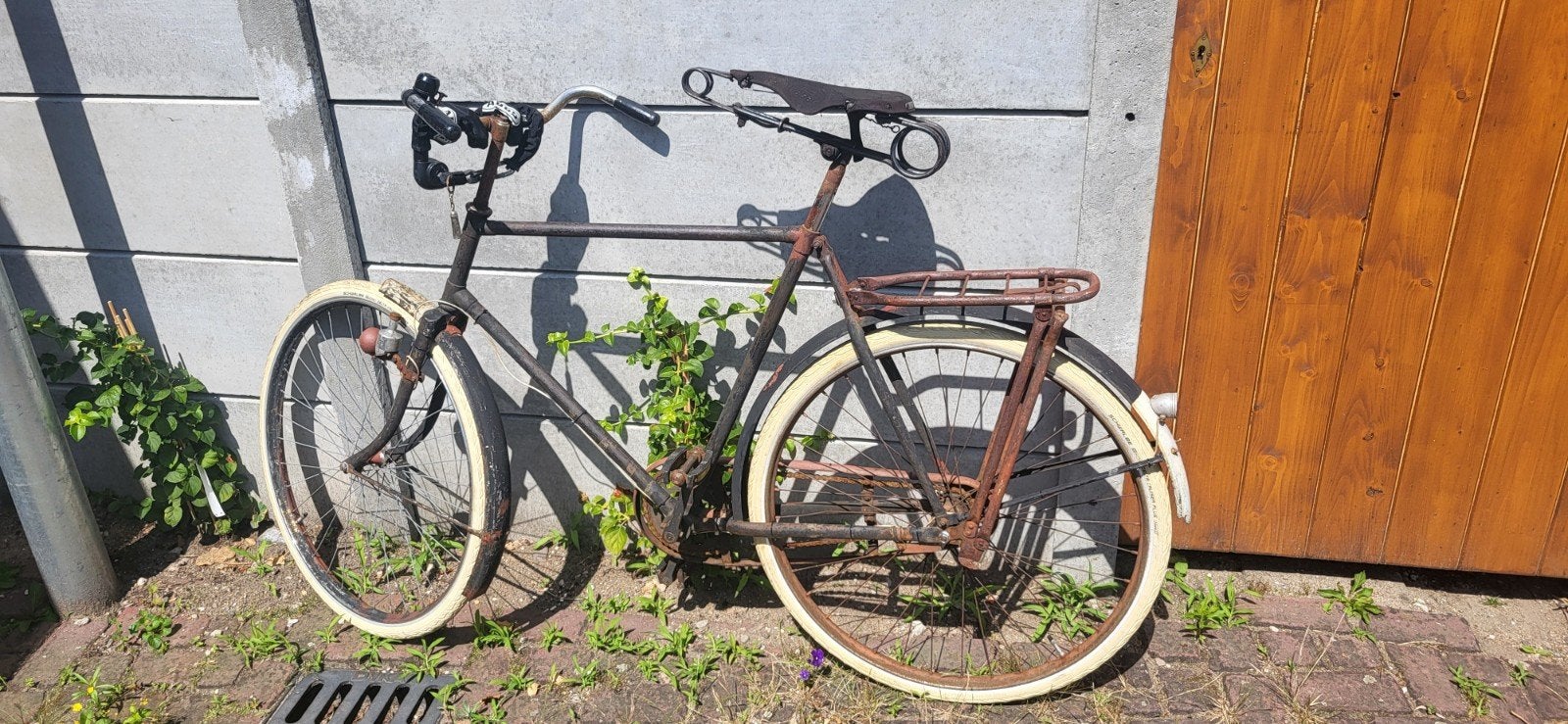 Grote vintage herenfiets, 55 tot 59 cm, Ophalen, Terugtraprem
