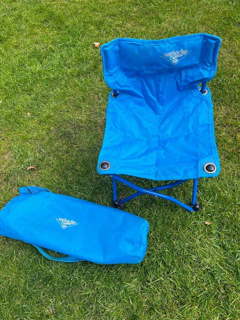 Wehncke outdoor campingstoel blauw tot 80 kg kind of motor, Ophalen of Verzenden, Zo goed als nieuw, Campingstoel