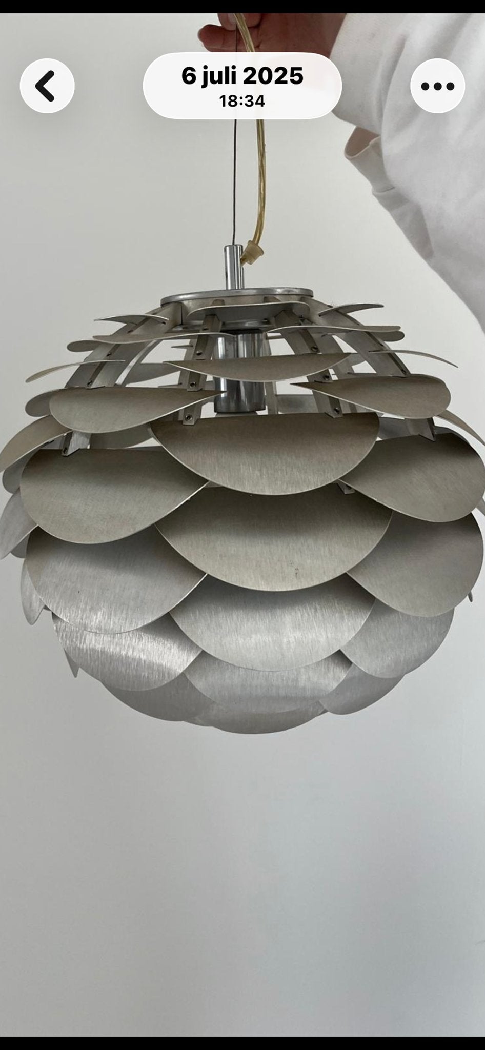2x Leitmotiv Nova LM410 Design  Hanglamp Geborsteld Alu, Huis en Inrichting, Ophalen, Gebruikt, Metaal
