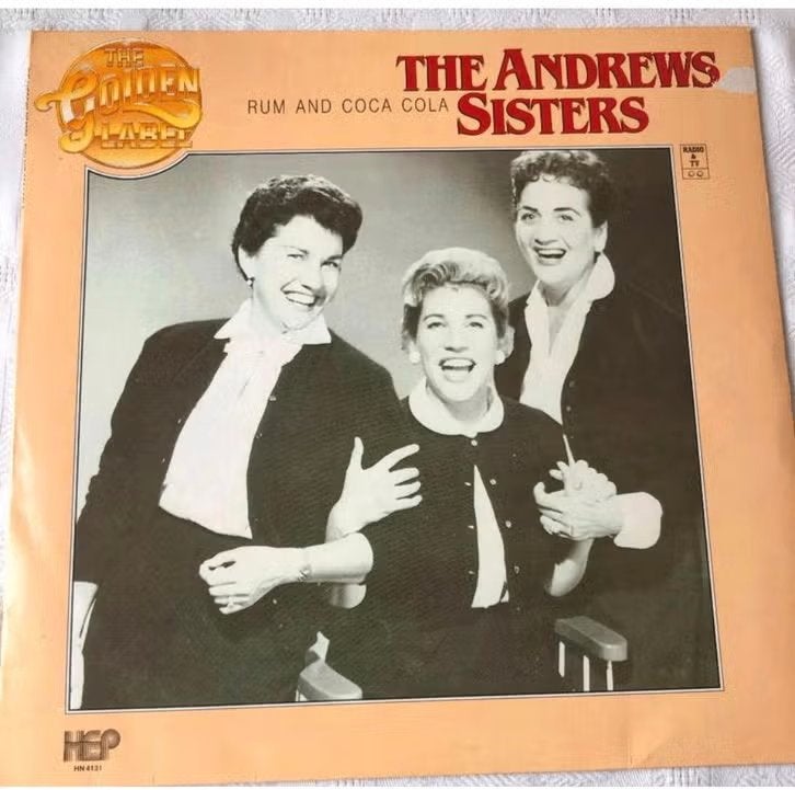 LP The Andrews Sisters Rum and Coca Cola 1981, Ophalen of Verzenden, Zo goed als nieuw, 12 inch, Pop