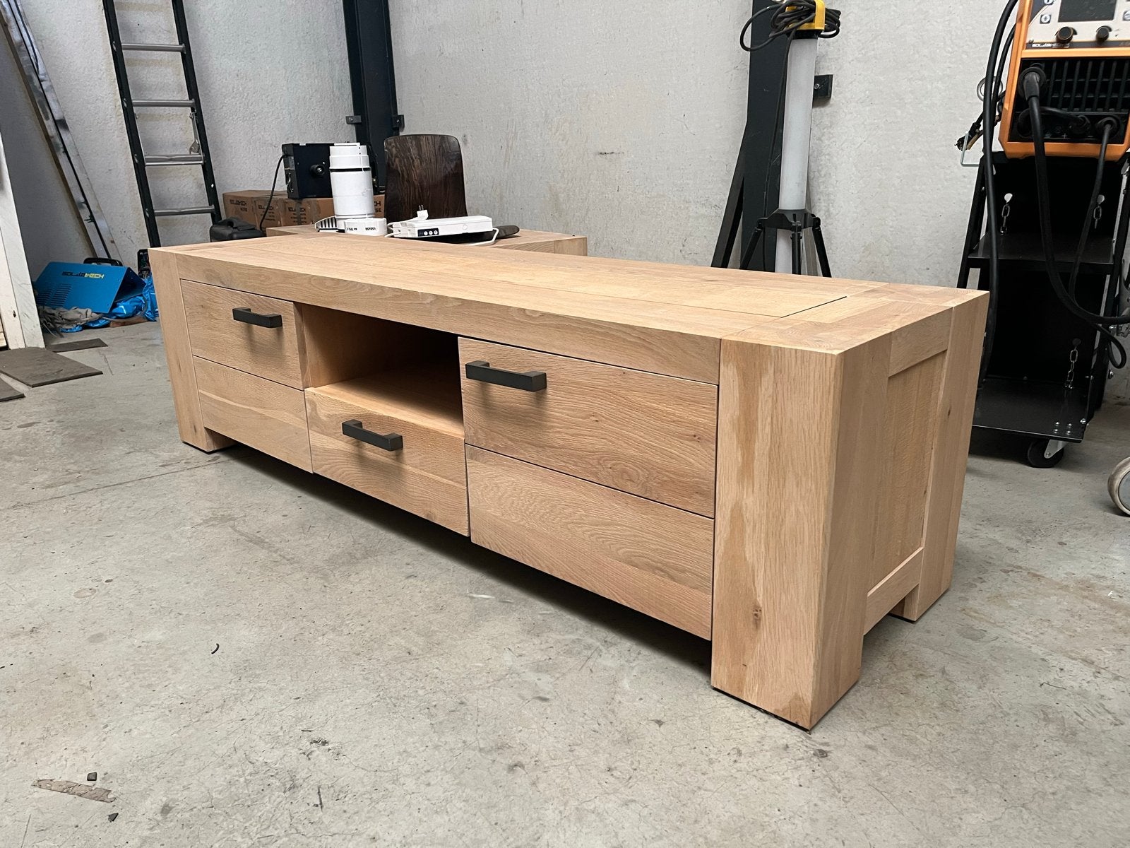 Licht Eiken TV Meubel - 50x50x180 cm, Huis en Inrichting, Gebruikt, 150 tot 200 cm, Eikenhout, Ophalen of Verzenden