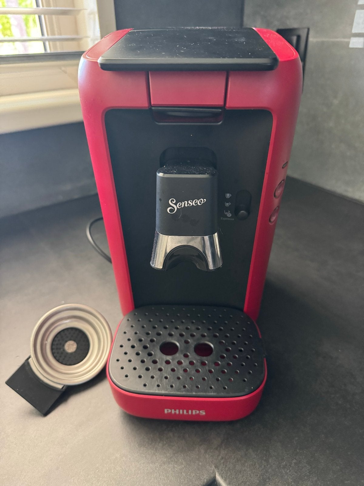 Philips Senseo CSA260/90 A Koffiepadmachine Rood, Witgoed en Apparatuur, Ophalen, Gebruikt, Koffiemachine, 1 kopje