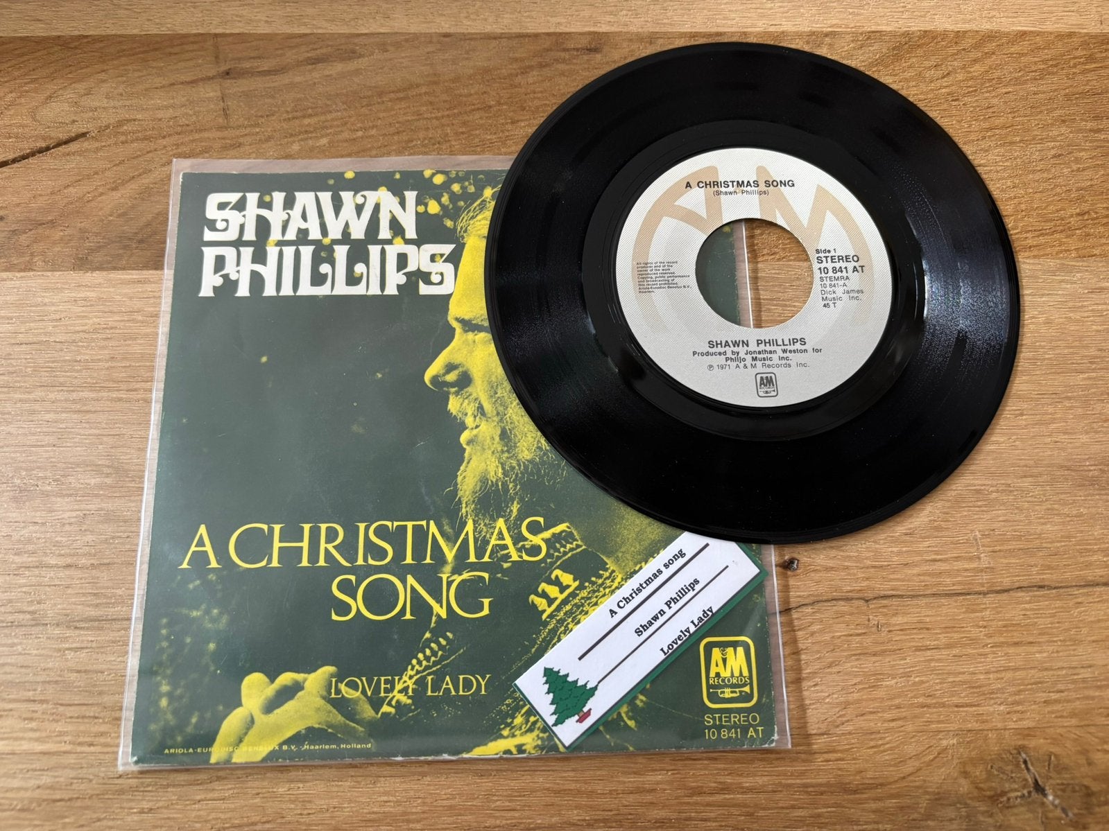 Shawn Phillips - a christmas song vinyl 7” kerst, Cd's en Dvd's, Ophalen of Verzenden, Zo goed als nieuw