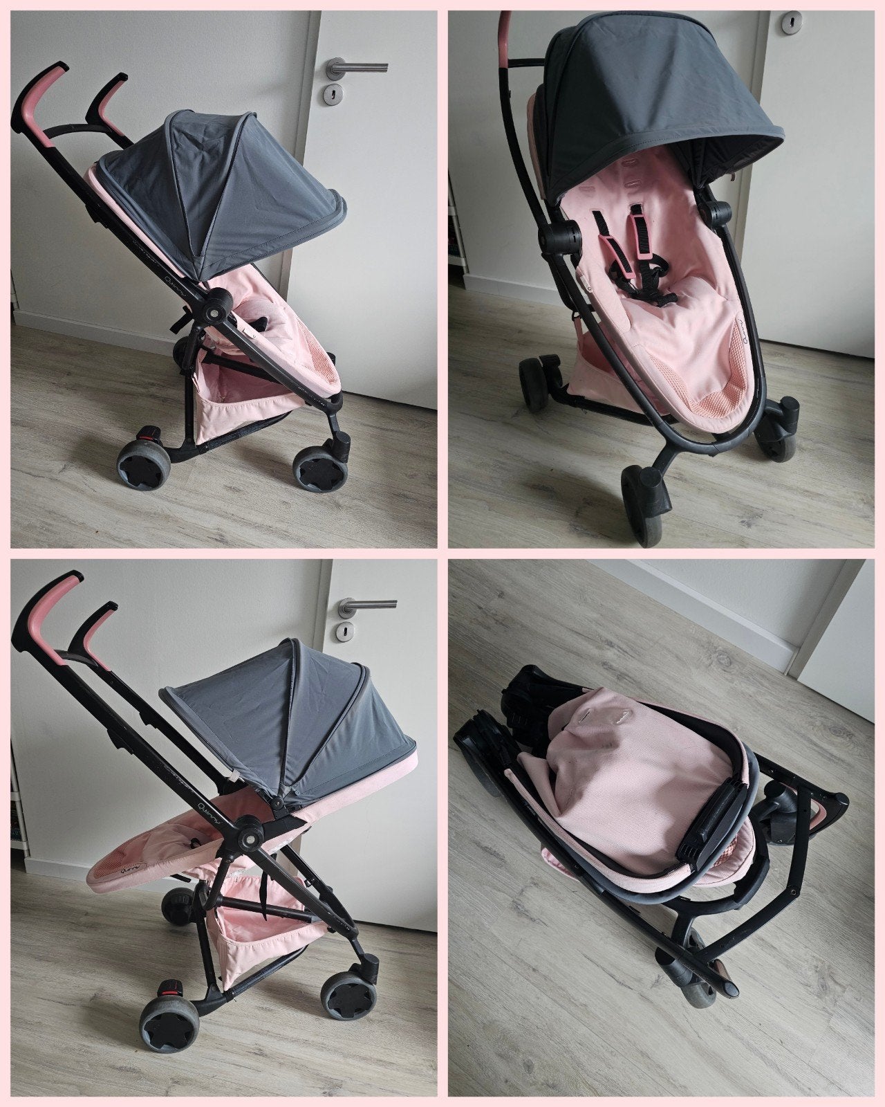 Quinny zapp flex plus buggy Soft pink, Ophalen, Zo goed als nieuw, Quinny, Verstelbare rugleuning