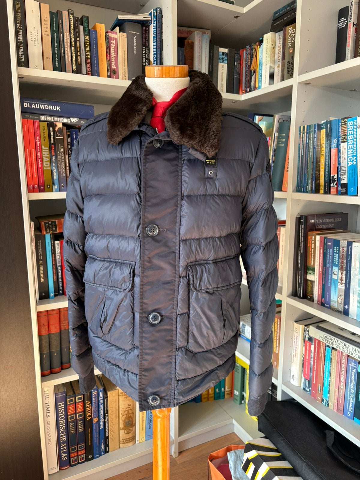 Originele ** Blauer ** donsjas xl, Ophalen of Verzenden, Zo goed als nieuw, Maat 56/58 (XL), Blauw