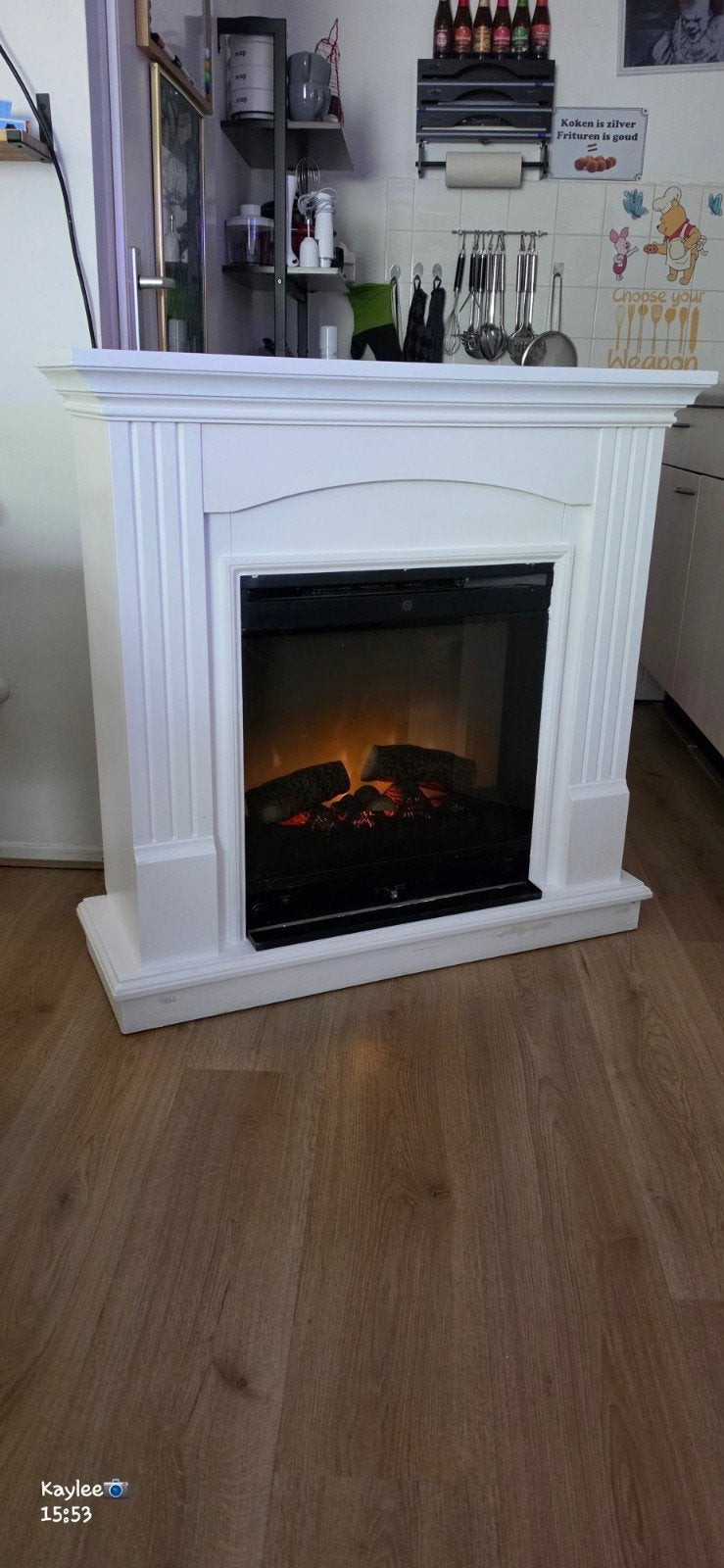 Goedwerkende elektrische openhaard - 92,5x93,5x30cm, Huis en Inrichting, Haarden, Ophalen