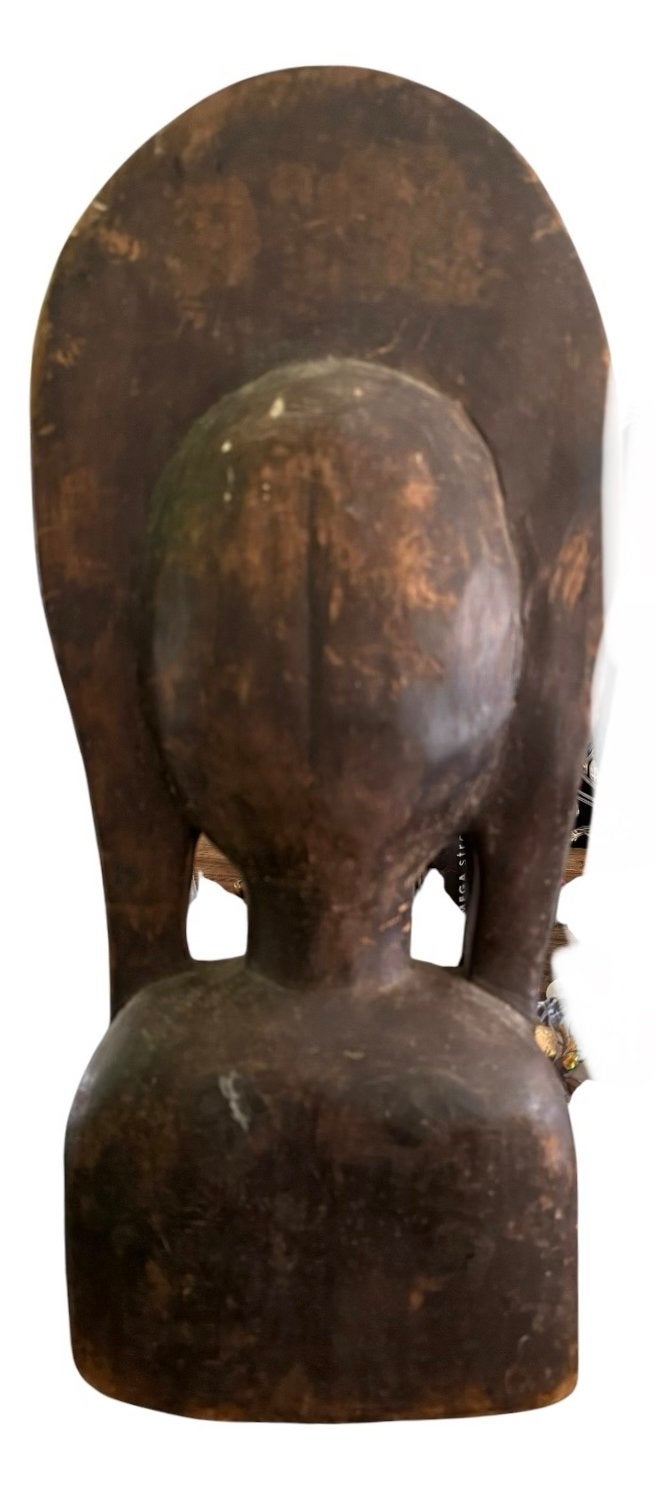 50 cm Massief Handgesneden Yoruba Vrouwenbuste 19e eeuw, Buste, Ophalen of Verzenden, Handgemaakt, 20 - 50 cm